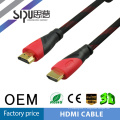 SIPU 30awg-224awg 1.4v hdmi à HDMI avec nylon rouge et noir sheield deux ferrite